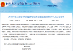 四川省人力資源和社會保障廳官方發(fā)布：2022年第二批消防設(shè)施操作員成功領(lǐng)取1500元補貼！